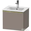 Duravit D-NEO 51x40,2 cm-es, 1 fiókos fali szekrény, polírozott arany színű fogantyúval, 233653XXX mosdóhoz, matt bazalt DE4260034430000