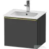 Duravit D-NEO 51x40,2 cm-es, 1 fiókos fali szekrény, polírozott arany színű fogantyúval, 233653XXX mosdóhoz, matt grafit DE4260034490000