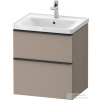 Duravit D-NEO 584x452 mm-es 2 fiókos függesztett szekrény 236760XXX mosdóhoz,Linen Decor DE4359075750000