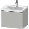 Duravit D-NEO 584x 452 mm-es, 1 fiókos függesztett szekrény króm fogantyúval, 236760XXX mosdóhoz, matt betonszürke DE4249010070000