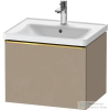 Duravit D-NEO 584x 452 mm-es 1 fiókos függesztett szekrény polírozott arany hatású fogantyúval, 236760XXX mosdóhoz, matt len DE4249034750000