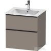 Duravit D-NEO 610x462 mm-es 2 fiókos függesztett szekrény 233663XXX mosdóhoz,Basalt Matt Decor DE436104343