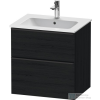 Duravit D-NEO 610x462 mm-es 2 fiókos függesztett szekrény 233663XXX mosdóhoz,Black Oak DE436101616