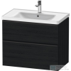 Duravit D-NEO 634x452 mm-es 2 fiókos függesztett szekrény 236780XXX mosdóhoz,Black Oak DE435501616