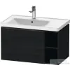 Duravit D-NEO 784x452 mm-es 1 fiókós,nyitott polcos függesztett szekrény 236980 mosdóhoz,Black Oak DE425801616