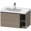 Duravit D-NEO 784x452 mm-es 1 fiókós,nyitott polcos függesztett szekrény 236980 mosdóhoz,Oak Terra DE425803535