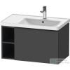Duravit D-NEO 784x452 mm-es 1 fiókós,nyitott polcos függesztett szekrény 237080 mosdóhoz,Graphite Matt Decor DE425704949