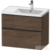 Duravit D-NEO 784x452 mm-es 2 fiókos függesztett szekrény 237080XXX mosdóhoz,Walnut Dark Decor DE435802121