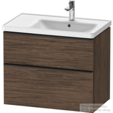 Duravit D-NEO 784x452 mm-es 2 fiókos függesztett szekrény 237080XXX mosdóhoz,Walnut Dark Decor DE435802121 fürdőszoba bútor