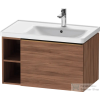 Duravit D-NEO 78,4*45,2 cm-es, 1 fiókos alsószekrény csiszolt bronz színű fogantyúval, mosdó és csaptelep nélkül, matt dió DE4257004790000