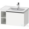 Duravit D-NEO 78,4*45,2 cm-es, 1 fiókos alsószekrény fekete színű fogantyúval, mosdó és csaptelep nélkül, matt fehér DE42570BD180000