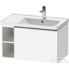 Duravit D-NEO 78,4*45,2 cm-es, 1 fiókos alsószekrény króm színű fogantyúval, mosdó és csaptelep nélkül, matt fehér DE4257010180000