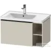 Duravit D-NEO 78,4x45,2 cm-es, 1 fiókos alsószekrény fekete fogantyúval 236980 mosdóhoz, matt taupe DE42580BD910000