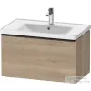 Duravit D-NEO 78,4x45,2 cm-es, 1 fiókos fali szekrény, fekete színű fogantyúval, 236980XXX mosdóhoz, márványos tölgy DE42550BD550000