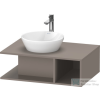 Duravit D-NEO 800x550 mm-es mosdó alá építhető alsószekrény, Basalt Matt Decor DE492804343
