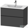 Duravit D-NEO 810x462 mm-es 2 fiókos függesztett szekrény 233683XXX mosdóhoz,Graphite Matt Decor DE436204949