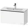 Duravit D-NEO 81x37,2 cm-es, 1 fiókos fali szekrény, fekete fogantyúval, 234283XXX mosdóhoz, matt fehér DE42690BD180000