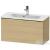 Duravit D-NEO 81x37,2 cm-es, 1 fiókos fali szekrény, polírozott arany színű fogantyúval, 234283XXX mosdóhoz, natúr tölgy DE4269034300000