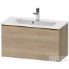 Duravit D-NEO 81x37,2 cm-es, 1 fiókos fali szekrény, szálcsiszolt bronz fogantyúval, 234283XXX mosdóhoz, márványos tölgy DE4269004550000