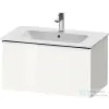Duravit D-NEO 81x46,2cm-es, 1 fiókos fali szekrény, króm fogantyúval, 233683XXX mosdóhoz, fényes fehér DE4262010220000