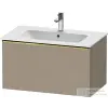 Duravit D-NEO 81x46,2cm-es, 1 fiókos fali szekrény, polírozott arany színű fogantyúval, 233683XXX mosdóhoz, matt len DE4262034750000