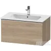 Duravit D-NEO 81x46,2cm-es, 1 fiókos fali szekrény, rozsdamentes acél színű fogantyúval, 233683XXX mosdóhoz, márványos tölgy DE4262070550000