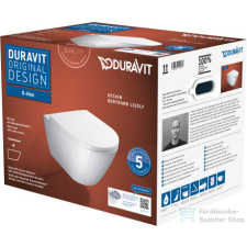 Duravit D-NEO perem nélküli függesztett wc szett lecspódásgátlós ülőkével, fehér 45770900A1 szaniter