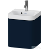 Duravit HAPPY D.2 40x36 cm-es, 1 ajtós alsószekrény- 1 csaplyukas mosdó kombináció, balos, lakkozott matt szatén éjkék HP4340O98980000