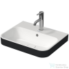 Duravit HAPPY D.2 PLUS 50x40 cm-es ráültethető csiszolt mosdó Wondergliss bevonattal,fehér/antracit matt 23605061001