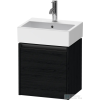 Duravit KETHO.2 43,4x33,8 cm-es, 1 ajtós alsószekrény mosdó és csaptelep nélkül, balos, matt fekete tölgy K25070L16160000