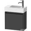 Duravit KETHO.2 48,4x23,8 cm-es, 1 ajtós alsószekrény mosdó és csaptelep nélkül, balos, matt grafit K25072L49490000