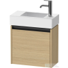 Duravit KETHO.2 48,4x23,8 cm-es, 1 ajtós alsószekrény mosdó és csaptelep nélkül, balos, natúr tölgy K25072L30300000
