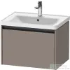 Duravit KETHO.2 63,4x45,5 cm-es, 1 fiókos fali szekrény 236765XXX mosdóhoz, matt bazalt K25082043430000