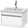 Duravit KETHO mosdó alá építhető 600x475 mm-es 1 fiókos alsószekrény 233663 mosdóhoz,White Matt Decor KT641801818