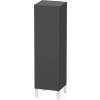 Duravit L-CUBE 132x40x36,3 cm-es, fali, 1 ajtós félmagas bútor láb nélkül, balos, matt grafit LC1178L4949