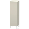 Duravit L-CUBE 132x40x36,3 cm-es, fali, 1 ajtós félmagas bútor láb nélkül, balos, matt taupe LC1178L9191