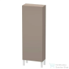 Duravit L-CUBE 132x50 cm-es, 1 ajtós félmagas szekrény láb nélkül, jobbos, matt bazalt LC1169R4343
