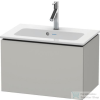 Duravit L-CUBE 62x39,1 cm-es, 1 fiókos alsószekrény mosdó és csaptelep nélkül, matt betonszürke LC615600707