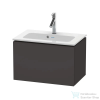 Duravit L-CUBE 62x39,1 cm-es, 1 fiókos alsószekrény mosdó és csaptelep nélkül, szupermatt grafit LC615608080