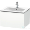 Duravit L-CUBE 62x48,1 cm-es, 1 fiókos alsószekrény mosdó és csaptelep nélkül, matt fehér LC614001818