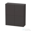 Duravit L-CUBE 70x80 cm-es, 2 ajtós felső szekrény, szupermatt grafit LC116708080