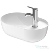 Duravit LUV 420x270 mm-es ráültethető mosdó Wondergliss bevonattal,fehér/szatén fehér matt 03814226001