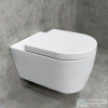 Duravit ME BY STARCK Rimless (öblítőperem nélküli) fali wc Wondergliss bevonattal,fehér/White Satin matt 25290926001