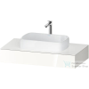 Duravit QATEGA 100x55 cm-es mosdópult, 1 mosdó kivágással, mosdó és csaptelep nélkül, fényes fehér QA4801022220000