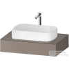 Duravit QATEGA 80x55 cm-es mosdópult, 1 mosdó kivágással, mosdó és csaptelep nélkül, matt bazalt QA4800043430000