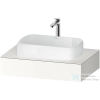 Duravit QATEGA 80x55 cm-es mosdópult, 1 mosdó kivágással, mosdó és csaptelep nélkül, szupermatt fehér QA4800084840000