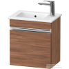 Duravit SIVIDA 40x28,7 cm-es, 1 ajtós alsószekrény króm színű fogantyúval, mosdó és csaptelep nélkül, balos, matt dió SV4642L10790000