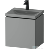 Duravit VITRIUM 45x35x48 cm-es 1 ajtós alsószekrény- 1 csaplyukas mosdó kombináció, csaptelep nélkül, balos, matt világosszürke VT6948OHDHD0000