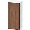Duravit VITRIUM 89,9x40x26,2 cm-es 1 ajtós magas szekrény grafit színű fogantyúval, balos, matt fehér/dió/grafit VT1355L7918000G
