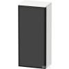 Duravit VITRIUM 89,9x40x26,2 cm-es 1 ajtós magas szekrény grafit színű fogantyúval, balos, matt fehér/matt grafit VT1355L4918000G